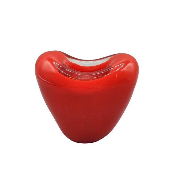 Teleflora Gift Votive Candle Holder Heart Shaped Red Cased Glass - Picture 3 of 7